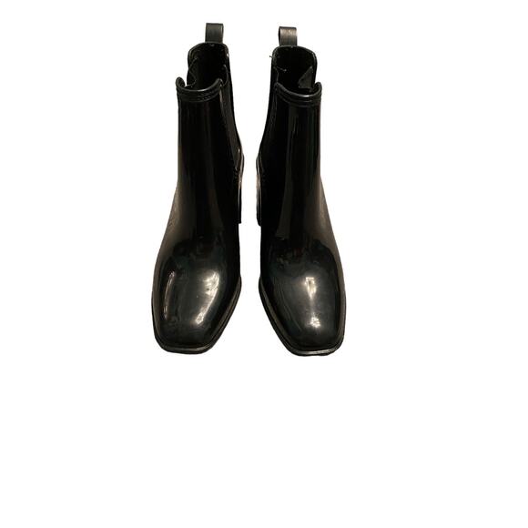 EUC Jeffrey Campbell Pull On Mid Heel Rubber Rain Boots Size 9 - Picture 7 of 11